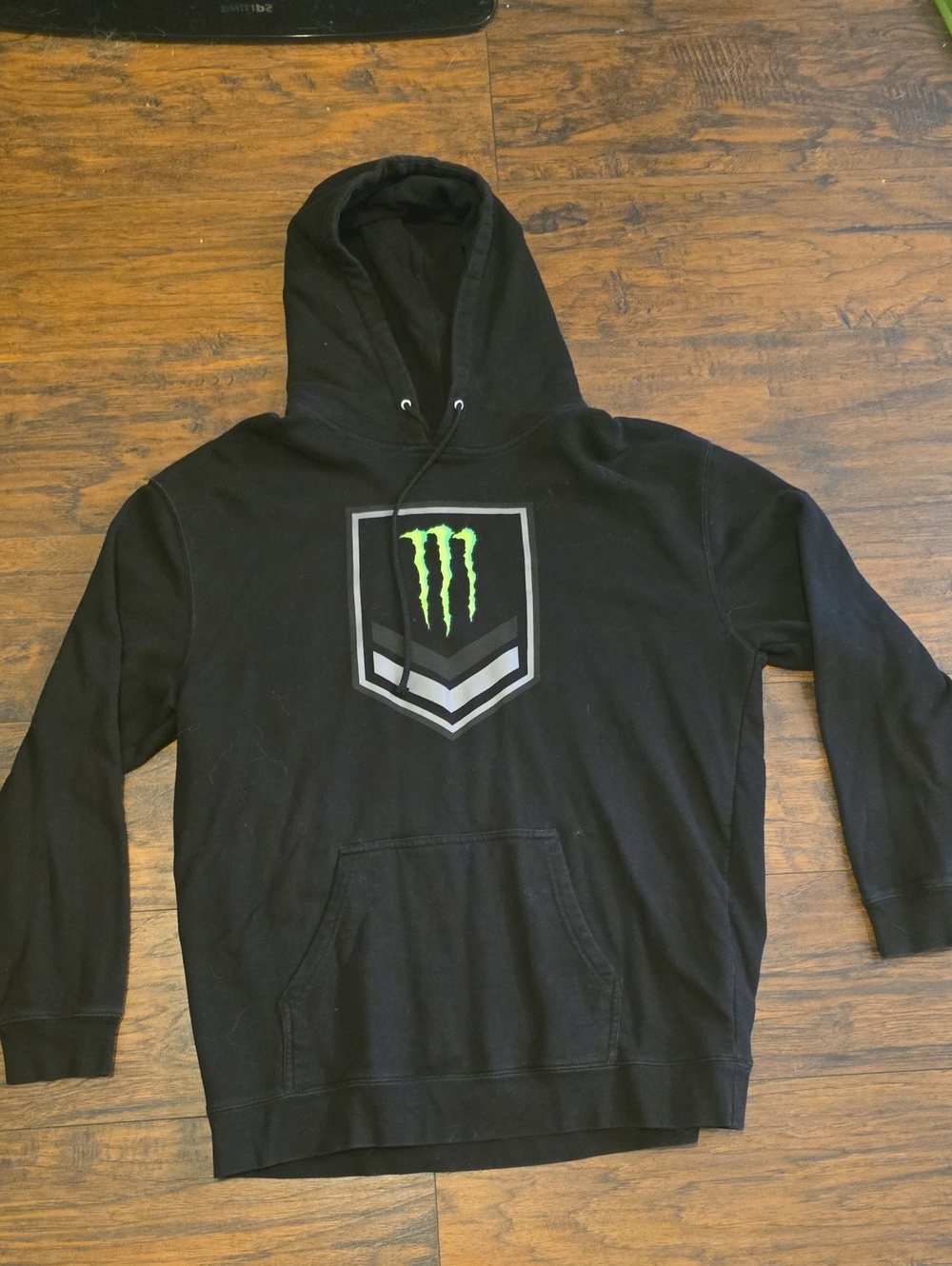 Monster Energy Black Crewneck Sweatshirt - Men's Hooded Pullover